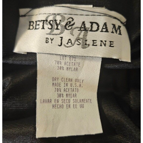 Betsey & Adam Vintage Black Metallic Formal Dress - Picture 9 of 12